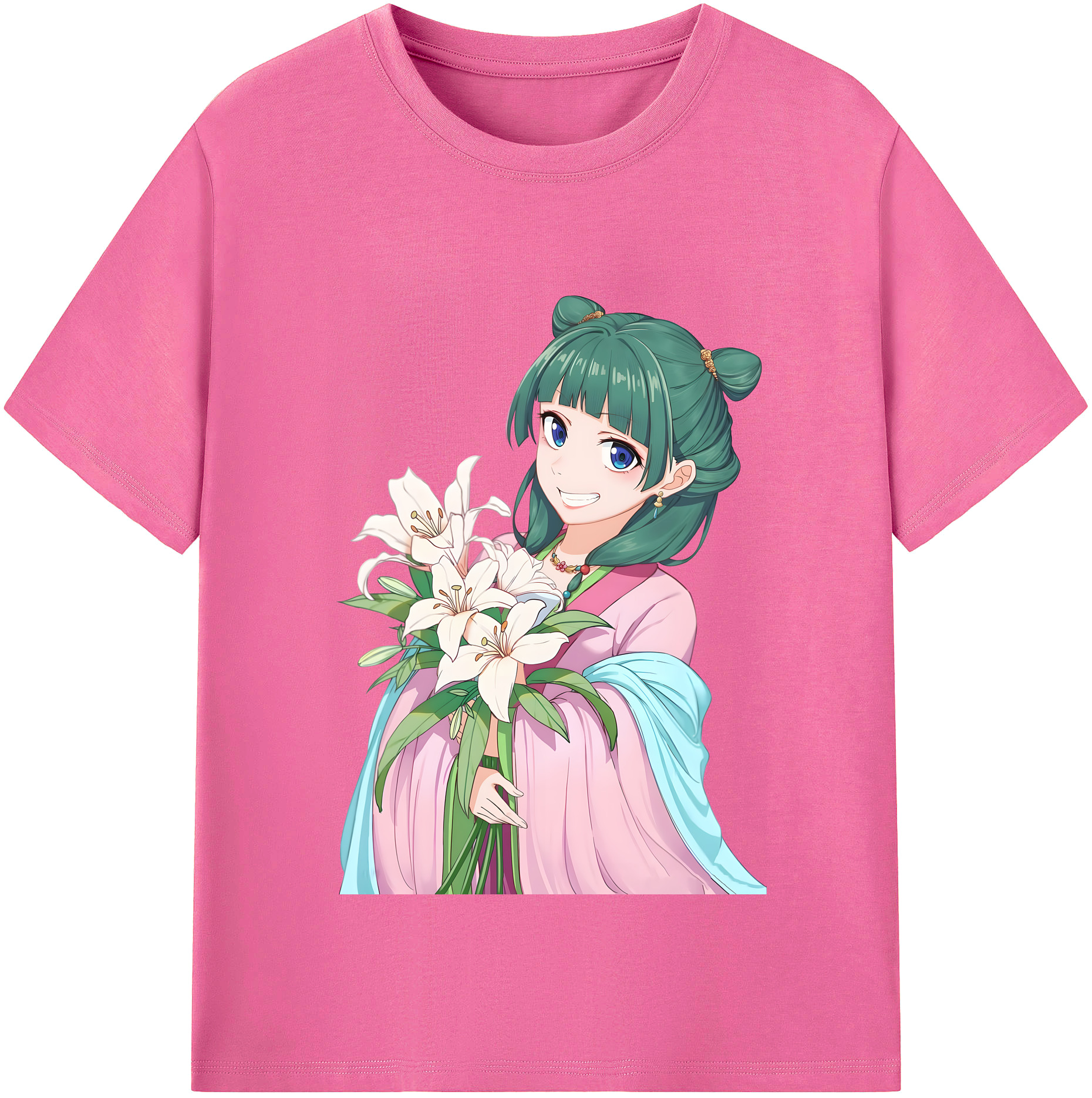 （画像用） 薬屋のひとりごと The Apothecary Diaries レディースカジュアルプリントTシャツ（綿100％）